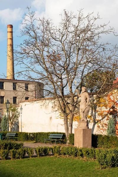 Openbare Tuin Zatec Stad Tsjechische Republiek — Stockfoto