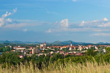 Panorama of Zatec town in summer. Czech Republic. clipart