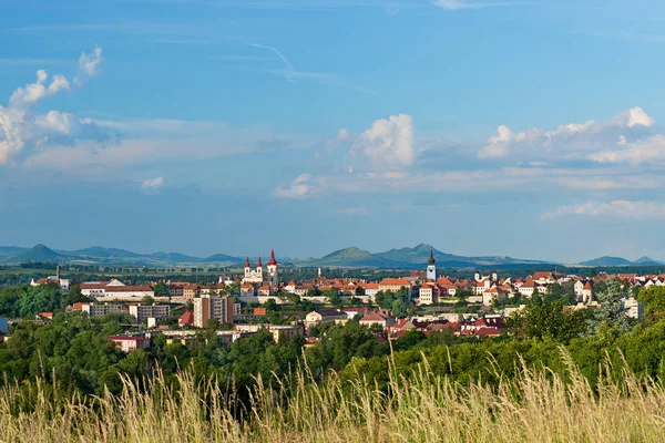 Panorama Miasta Žatec Latem Czechy — Zdjęcie stockowe