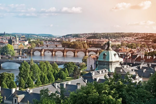 Prag Köprü Yazın Çek Cumhuriyeti — Stok fotoğraf