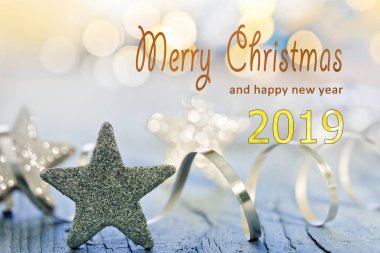 Mutlu Noeller ve mutlu yeni yıl 2019 ile Noel arka plan