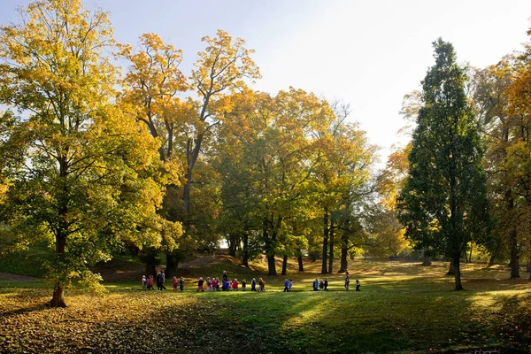 Krasny Dvur Czech Republic October 2018 Teachers Children Nursery School — Stock Photo, Image