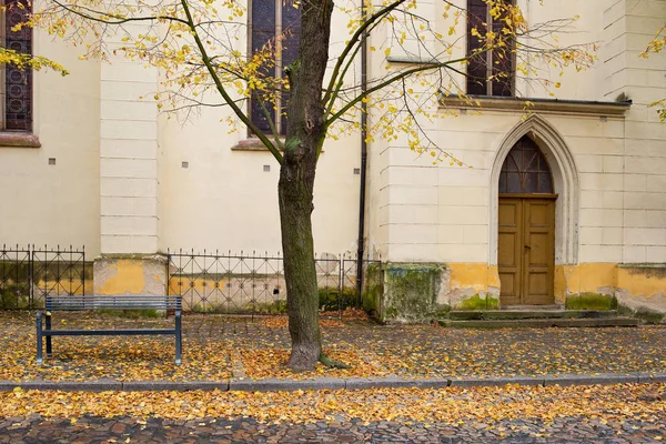 Side Door Gothic Church Zatec Town Autumn Czech Republic — Stock Photo, Image