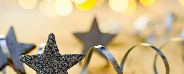 Fundo Natal Com Estrelas Decoração Natal — Fotografia de Stock