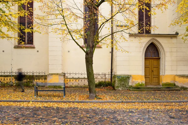 Side Door Gothic Church Zatec Town Autumn Czech Republic — Stock Photo, Image