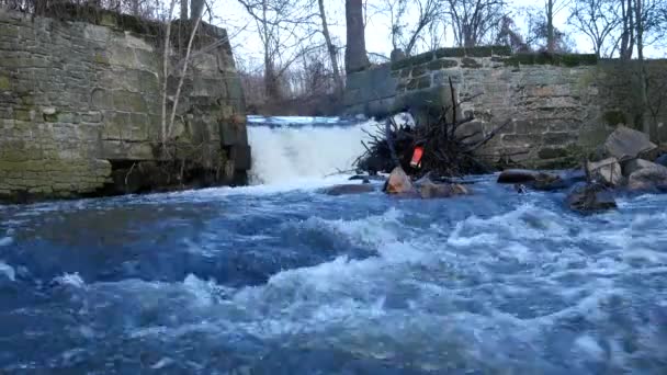 Altes Wehr Bitozeves Dorf Tschechische Republik — Stockvideo