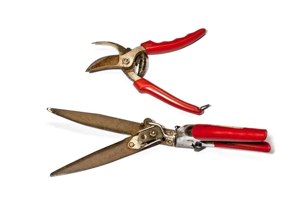 Used Hand Pliers Isolated White Background — Stock Photo, Image