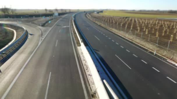 Neue Autobahn Der Nähe Der Stadt Postoloprty Tschechische Republik — Stockvideo