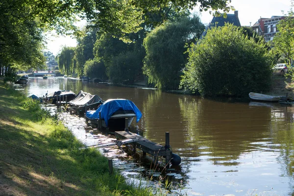 Kanały Łodzi Holandii — Zdjęcie stockowe