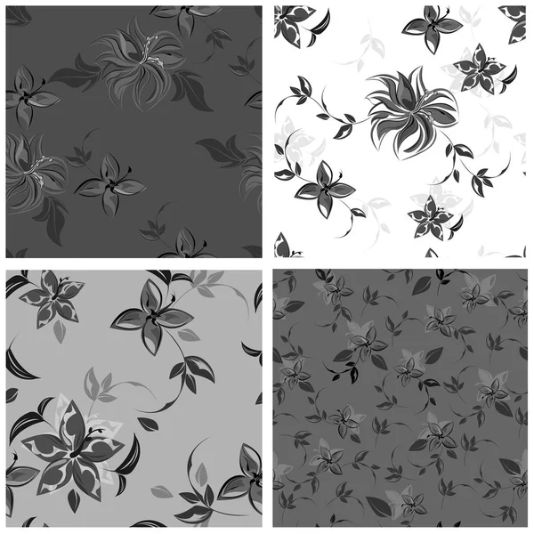 Vector abstracto fondo flores patrón sin costura — Vector de stock