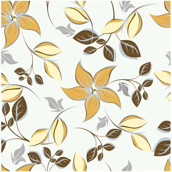 Vector abstract background flowers seamless pattern — Stock Vector