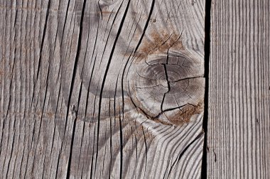 düğümve büyüme halkaları ile gri yıpranmış ahşap doku