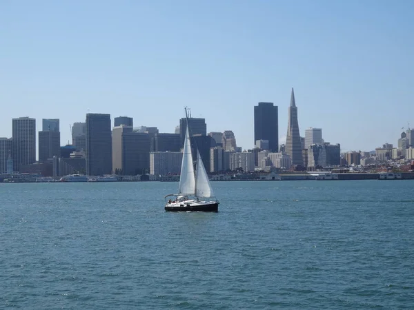 Sailing boat in front of San Francisco