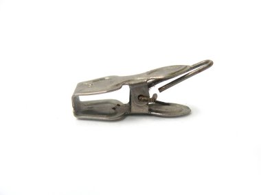 Clothespins, Metal clothespins, kolyeler, çelik clothespins, giysiler dizi mandalları, yakın çekim, beyaz arka plan, Vintage clothespins, Sovyet vintage, eski clothespins, ofis dekorasyonu, duvar dekorasyonu, sap kafası stok görüntü, Nostalgishop