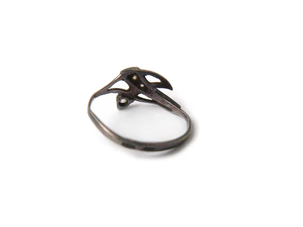 Δαχτυλίδι Αντίκα Δαχτυλίδι Παλιό Δαχτυλίδι Vintage Δαχτυλίδι Ασημένιο Δαχτυλίδι Δαχτυλίδι — Φωτογραφία Αρχείου