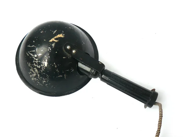 Black Bowl Handle Reverse Side Lamp Scuffs Scuffs Black Vintage — 스톡 사진