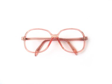 Gözlük, gözlük çerçeveleri, plastik çerçeve, Sovyet gözlük çerçeveleri, Vintage gözlük çerçeveleri, SSCB gözlük, eski gözlük, şeffaf, beyaz arka plan, yakın çekim, antik gözlük, eski Sovyetler, Büyükanne gözlükleri, sap kafası stok görüntü, Nostalgishop