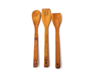 Mutfak eşyaları, ahşap mutfak takımı, tahta kaşık, mutfak spatula, yemek pişirmek için mutfak eşyaları. Sap kafası stok görüntü, sap kafası stok görüntü, Nostalgishop, beyaz arka plan, yakın çekim, SSCB, Sovyet vintage