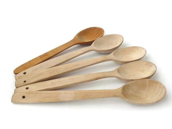 Utensilios Cocina Juego Cocina Madera Cuchara Madera Espátula Cocina Utensilios — Foto de Stock