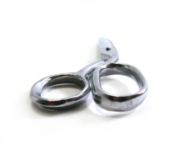 Makas, Metal makas, büyük makas, Vintage makas, eski makas, Sovyet vintage, SSCB, dikiş, kumaş için için dikiş, terzi, terzi makas, yakın çekim, beyaz arka plan, sap kafası stok görüntü, Nostalgishop