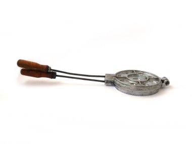 Vintage Pan pişirme, eski tavada pişirme, Sovyet tava pişirme, gri, gri beyaz üzerine, çelik tencere pişirme, yuvarlak disk, Metal tava pişirme, beyaz arka plan, yakın çekim, SSCB, sap kafası stok görüntü, Nostalgishop için için için için için pişirme için pan