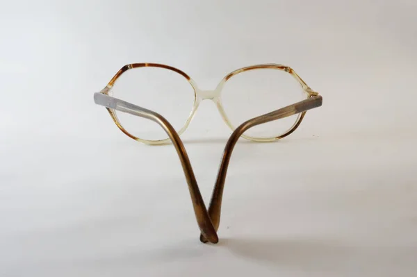 Briller Eyeglass Rammer Plastisk Ramme Sovjetiske Blonderammer Vintage Briller Sovjet – stockfoto
