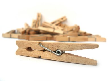 Clothespins, ahşap clothespins, kelepçeler, Vintage clothespins, Clothespins set, bej clothespins, bej beyaz, eski clothespins üzerinde Sovyet clothespins, SSCB, Sovyetler vintage, yakın çekim, beyaz arka plan, sap kafası stok görüntü, Nostalgishop