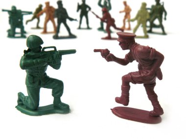 Oyuncak asker, asker, set askerler, plastik askerler, modeli askerler, yeşil askerler, Vintage askerler, ordu, Sovyet ordusu, Sovyet vintage, SSCB, beyaz arka plan, yakın çekim, sap kafası stok görüntü, Nostalgishop