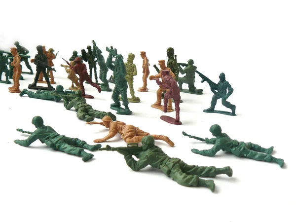 Toy soldiers, Soldiers, set soldiers, Plastic soldiers, Model soldiers, Green soldiers, Vintage soldiers, Army, Soviet army, Soviet vintage, USSR, White background, Close-up, Headstock stock image, Nostalgishop