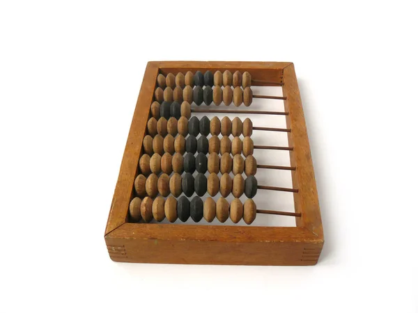 Gamla Abacus Trä Abacus Vintage Abacus Spindelhuset Lager Bild Antika — Stockfoto