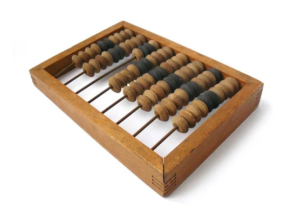 Régi Abacus Fából Készült Abacus Vintage Abacus Headstock Állomány Képet — Stock Fotó