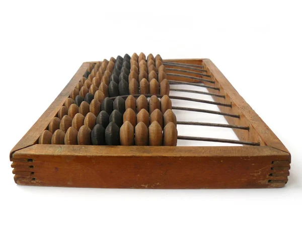 Oude Abacus Houten Abacus Vintage Abacus Kop Stock Beeld Antieke — Stockfoto