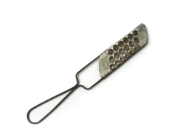 Vintage grater. Cheese grater. Rapid grater Cheese shredder. Vegetable grater. Headstock stock image, White background, Close-up, USSR, Soviet vintage, Headstock stock image, Nostalgishop