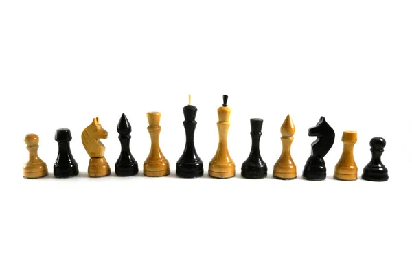 Šachy Šachové Figurky Šachový Box Dřevěné Šachy Plastové Šachy Staré — Stock fotografie