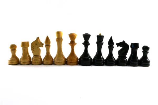 Chess, Chess pieces, Chess box, Wooden chess, Plastic chess, Old chess, Soviet vintage, USSR, White background, Close-up,  headstock image, Nostalgishop
