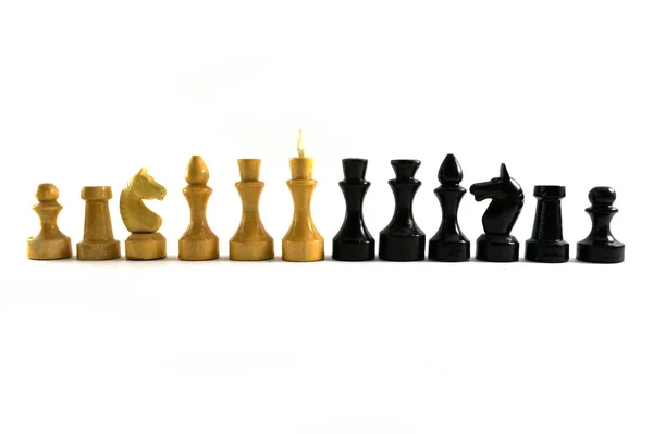 Chess, Chess pieces, Chess box, Wooden chess, Plastic chess, Old chess, Soviet vintage, USSR, White background, Close-up,  headstock image, Nostalgishop