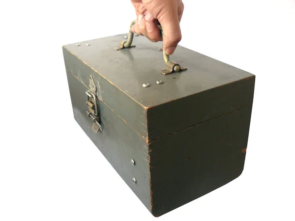 Wooden Box Hand Vintage Box Small Box Old Box Antique — стокове фото