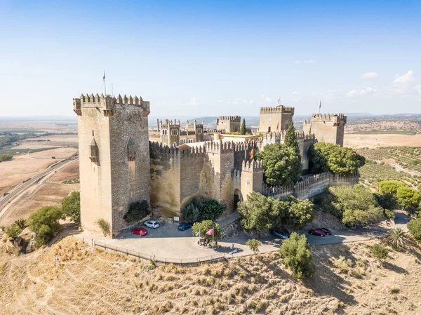 Vista Aérea Castelo Almodovar Del Rio Córdoba Andaluzia Espanha — Fotografia de Stock