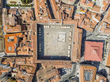 Ana kare İspanyolca Plaza Mayor'olarak adlandırılan dron, Salamanca, İspanya