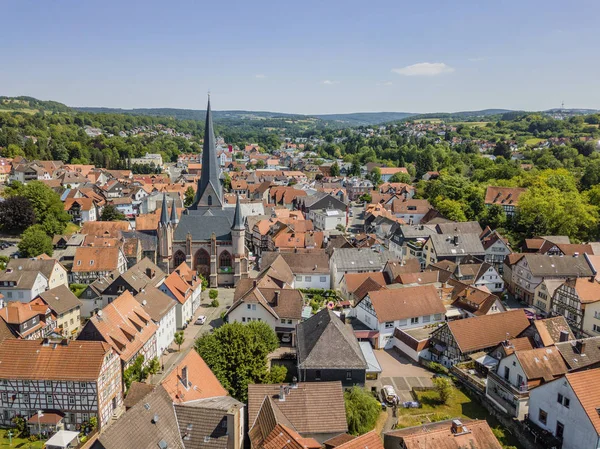 Vista Aérea Encantadora Ciudad Schotten Hesse Alemania —  Fotos de Stock