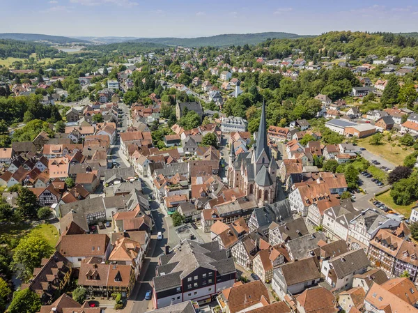 Vista Aérea Encantadora Ciudad Schotten Hesse Alemania —  Fotos de Stock