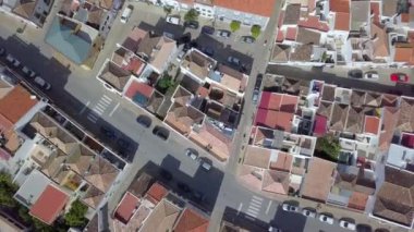Tavira, Algarve, Portekiz yerleşim bölgesinde havadan görünümü