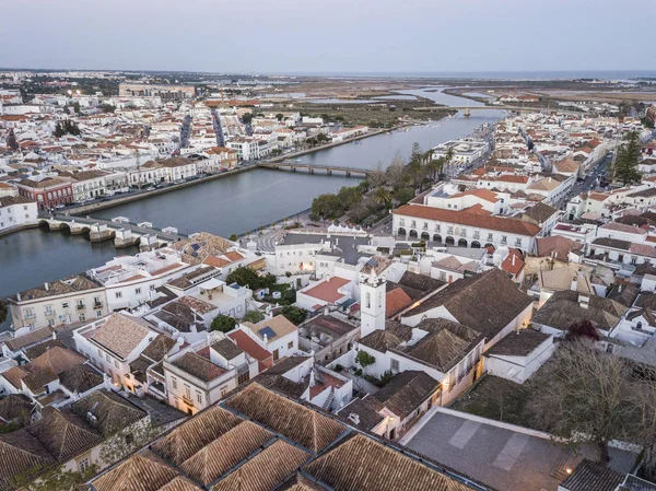 Aerial stadsbilden av charmiga Tavira, Algarve, Portugal — Stockfoto