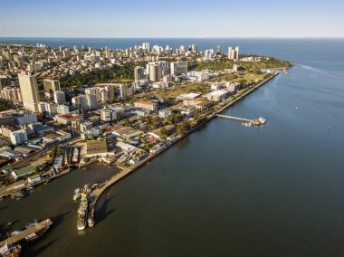 Maputo'nun havadan görünümü, Mozambik'in başkenti, Afrika