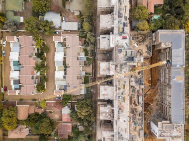 Pretoria, Güney Afrika mimarisinin havadan görünümü