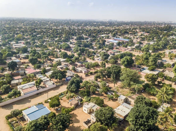 Vista aérea de Matola, suburbios de Maputo, capital de Mozamb — Foto de Stock