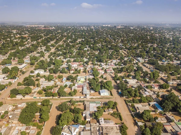 Vista aérea de Matola, suburbios de Maputo, capital de Mozamb — Foto de Stock