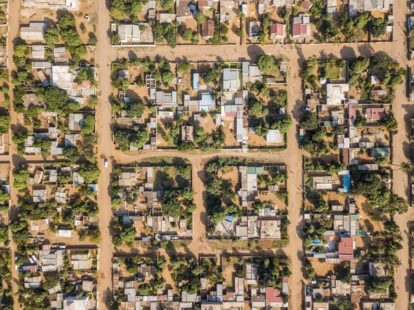 Vista aérea de Matola, suburbios de Maputo, capital de Mozamb — Foto de Stock