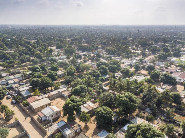 Вид з повітря Matola, передмістя Мапуту, столиця Mozamb — стокове фото