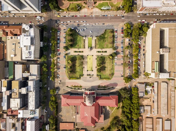 Bovenaanzicht van het stadhuis van Tshwane in het hart van Pretoria, Zuid- — Stockfoto